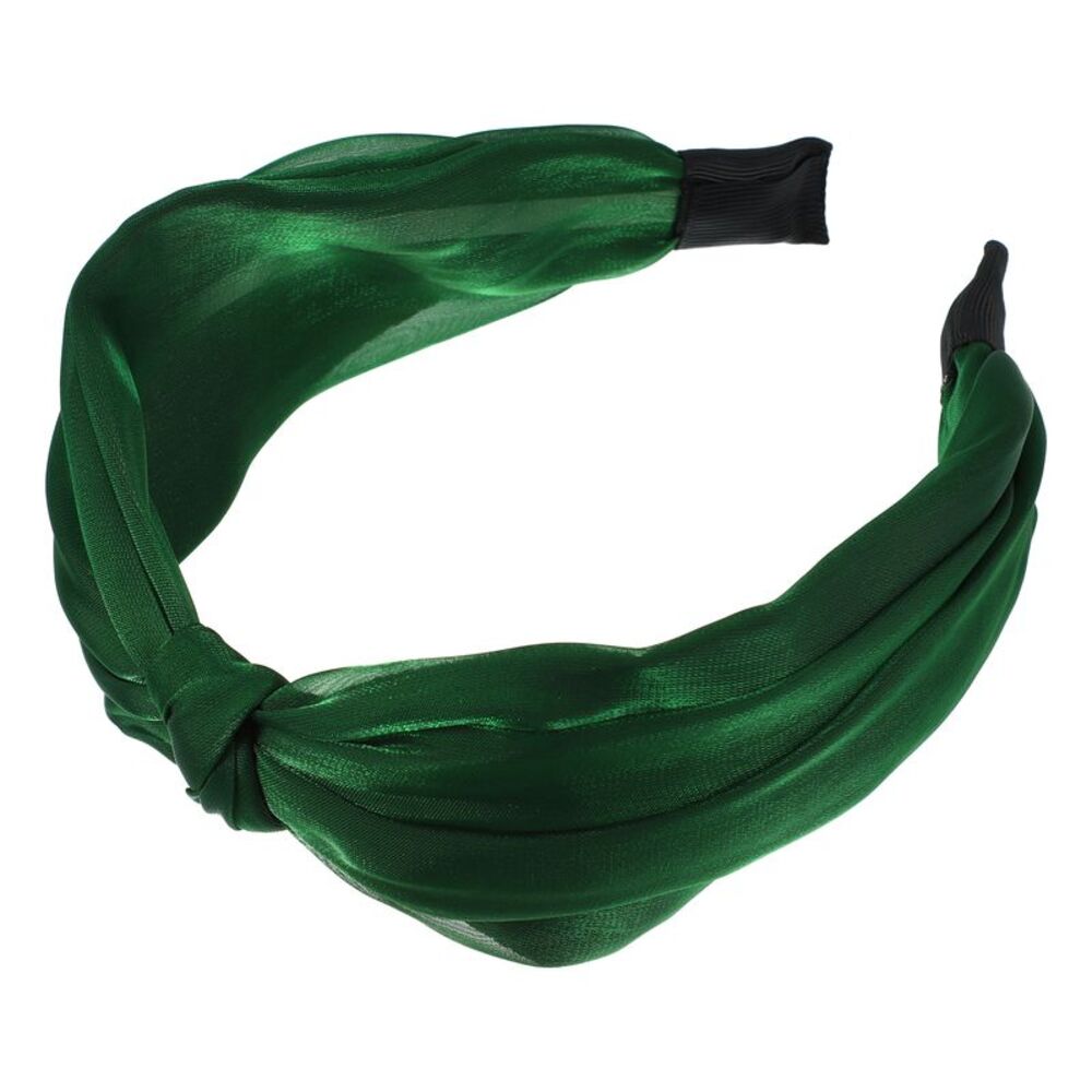 Knotted Silk Non Slip Headband Green